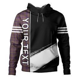 ScotsTee Shop Scottish Rae Weathered Clan Crest Tartan Hoodie Quarter Personalized