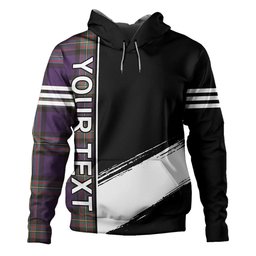 ScotsTee Shop Scottish MacLaren of Broich Weathered Clan Crest Tartan Hoodie Quarter Personalized