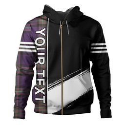 ScotsTee Shop Scottish MacLaren of Broich Weathered Clan Crest Tartan Hoodie Quarter Personalized