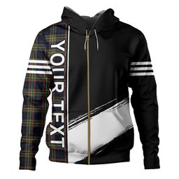 ScotsTee Shop Scottish MacLellan Modern Clan Crest Tartan Hoodie Quarter Personalized