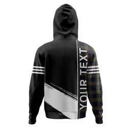 ScotsTee Shop Scottish MacLellan Modern Clan Crest Tartan Hoodie Quarter Personalized