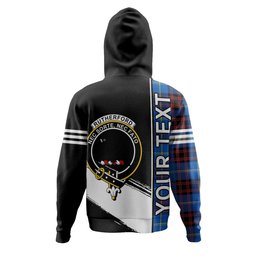 ScotsTee Shop Scottish Rutherford Modern Clan Crest Tartan Hoodie Quarter Personalized