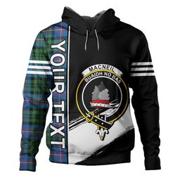 ScotsTee Shop Scottish MacNeil of Colonsay (MacNeil of Barra of Colonsay) (Highland Society of London) Ancient Clan Crest Tartan Hoodie Quarter Personalized