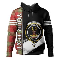 ScotsTee Shop Scottish Maver Weathered Clan Crest Tartan Hoodie Quarter Personalized