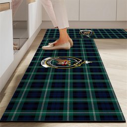ScotsTee Shop Scottish Baillie of Polkemmet Modern Crest Tartan Kitchen Rug Sets