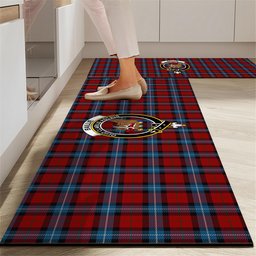 ScotsTee Shop Scottish Baillie of Polkemmet Red Crest Tartan Kitchen Rug Sets