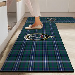 ScotsTee Shop Scottish Alexander of Menstry Hunting Modern Crest Tartan Kitchen Rug Sets