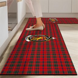 ScotsTee Shop Scottish Brown of Castledean (Broun of Castledean) Modern Crest Tartan Kitchen Rug Sets