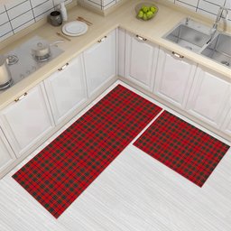 ScotsTee Shop Scottish Brown of Castledean (Broun of Castledean) Modern Crest Tartan Kitchen Rug Sets