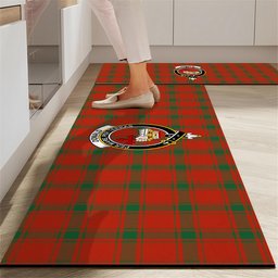 ScotsTee Shop Scottish Donald of the Isles Red Ancient Crest Tartan Kitchen Rug Sets