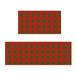 ScotsTee Shop Scottish Donald of the Isles Red Ancient Crest Tartan Kitchen Rug Sets