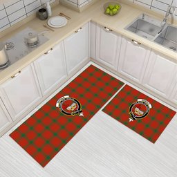 ScotsTee Shop Scottish Donald of the Isles Red Ancient Crest Tartan Kitchen Rug Sets