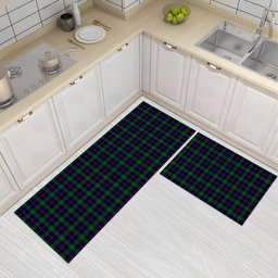 ScotsTee Shop Scottish Campbel of Cawdor Modern Crest Tartan Kitchen Rug Sets
