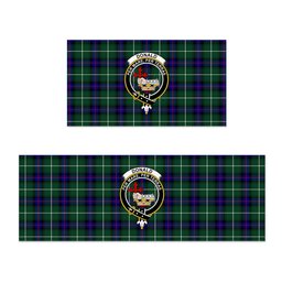 ScotsTee Shop Scottish Donald of the Isles Hunting Modern Crest Tartan Kitchen Rug Sets