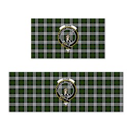 ScotsTee Shop Scottish Gunn Mrs Jane of Kirkhill House Wick Crest Tartan Kitchen Rug Sets