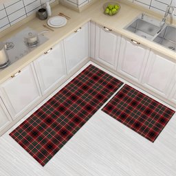 ScotsTee Shop Scottish Innes of Cowie Modern Crest Tartan Kitchen Rug Sets