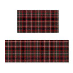 ScotsTee Shop Scottish Innes of Cowie Modern Crest Tartan Kitchen Rug Sets