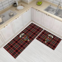 ScotsTee Shop Scottish Innes of Cowie Modern Crest Tartan Kitchen Rug Sets