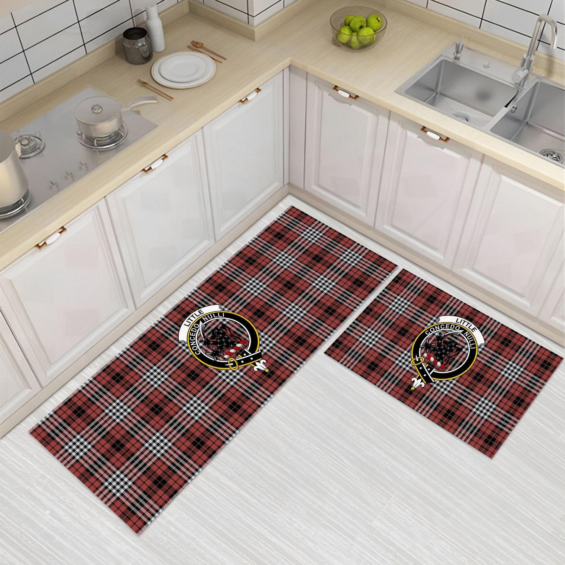 ScotsTee Shop Scottish Little of Morton Rigg Ancient Crest Tartan Kitchen Rug Sets