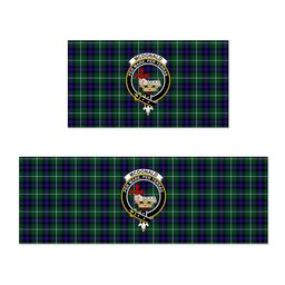 ScotsTee Shop Scottish McDonald of the Isles Hunting Modern Crest Tartan Kitchen Rug Sets