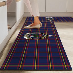 ScotsTee Shop Scottish McLaine of Lochbuie Hunting Modern Crest Tartan Kitchen Rug Sets
