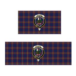 ScotsTee Shop Scottish McLaine of Lochbuie Hunting Modern Crest Tartan Kitchen Rug Sets