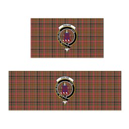ScotsTee Shop Scottish Ogilvie (Ogilvy) of Strathallan Modern Crest Tartan Kitchen Rug Sets