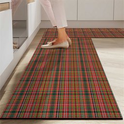 ScotsTee Shop Scottish Ogilvie (Ogilvy) of Strathallan Modern Crest Tartan Kitchen Rug Sets