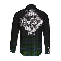 ScotsTee Shop Scottish Henderson Modern Clan Crest Tartan Alba Gu Brath Celtic Inspired Tartan Long Sleeve Shirt