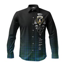 ScotsTee Shop Scottish Matheson Hunting Clan Crest Tartan Alba Gu Brath Celtic Inspired Tartan Long Sleeve Shirt