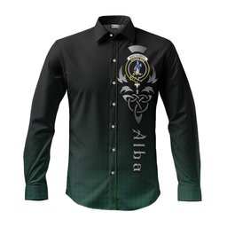 ScotsTee Shop Scottish Montgomery Clan Crest Tartan Alba Gu Brath Celtic Inspired Tartan Long Sleeve Shirt