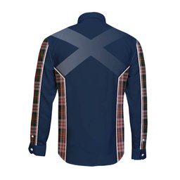 ScotsTee Shop Scottish Carnegie Dress Clan Scottish Crest and Scottish Thistle Sport Tartan Long Sleeve Shirt