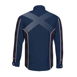 ScotsTee Shop Scottish Lumsden Hunting Clan Scottish Crest and Scottish Thistle Sport Tartan Long Sleeve Shirt