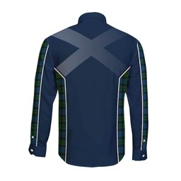 ScotsTee Shop Scottish McCoy Clan Scottish Crest and Scottish Thistle Sport Tartan Long Sleeve Shirt