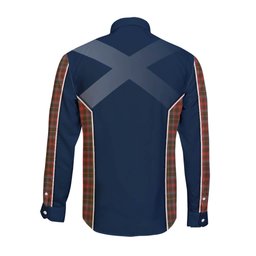 ScotsTee Shop Scottish MacKintosh Hunting Weathered Clan Scottish Crest and Scottish Thistle Sport Tartan Long Sleeve Shirt