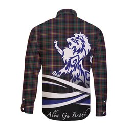 ScotsTee Shop Scottish Cameron Highlanders of Ottawa Clan Crest Tartan Alba Gu Brath Regal Lion Emblem Long Sleeve Shirt