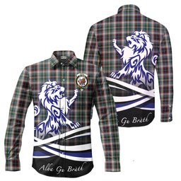 ScotsTee Shop Scottish Innes Dress Clan Crest Tartan Alba Gu Brath Regal Lion Emblem Long Sleeve Shirt