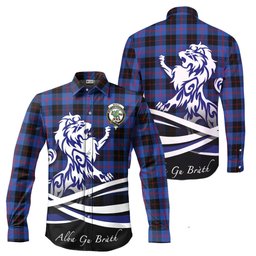 ScotsTee Shop Scottish Maule Clan Crest Tartan Alba Gu Brath Regal Lion Emblem Long Sleeve Shirt