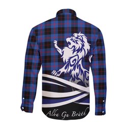 ScotsTee Shop Scottish Maule Clan Crest Tartan Alba Gu Brath Regal Lion Emblem Long Sleeve Shirt