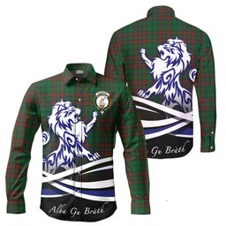 ScotsTee Shop Scottish Matheson Hunting Highland Clan Crest Tartan Alba Gu Brath Regal Lion Emblem Long Sleeve Shirt
