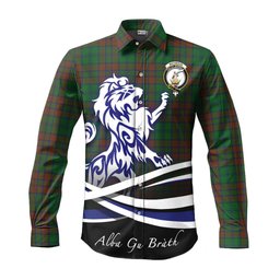 ScotsTee Shop Scottish Matheson Hunting Highland Clan Crest Tartan Alba Gu Brath Regal Lion Emblem Long Sleeve Shirt