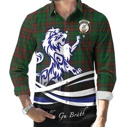ScotsTee Shop Scottish Matheson Hunting Highland Clan Crest Tartan Alba Gu Brath Regal Lion Emblem Long Sleeve Shirt