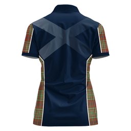 ScotsTee Shop Scottish MacGillivray Hunting Ancient Clan Scottish Crest and Scottish Thistle Sport Tartan Womens Polo Shirt