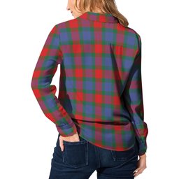 ScotsTee Shop Scottish Mar Clan Tartan Womens Long Sleeve Shirt