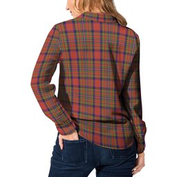 ScotsTee Shop Scottish Hepburn Clan Tartan Womens Long Sleeve Shirt