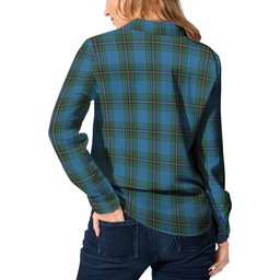 ScotsTee Shop Scottish Murray of Elibank Clan Crest Tartan Womens Long Sleeve Shirt