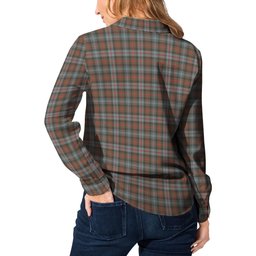 ScotsTee Shop Scottish Murray of Atholl Weathered Clan Tartan Womens Long Sleeve Shirt