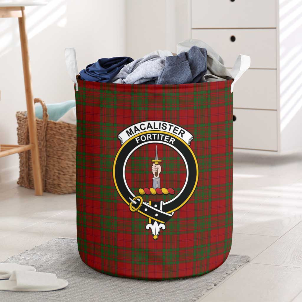 ScotsTee Shop Scottish MacAlister of Glenbarr Clan Crest Tartan Laundry Basket Round Waterproof
