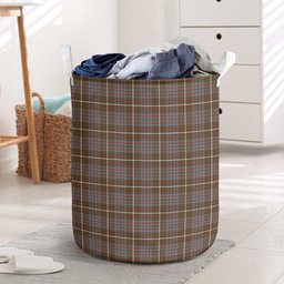 ScotsTee Shop Scottish McIntyre Hunting Weathered Clan Tartan Laundry Basket Round Waterproof