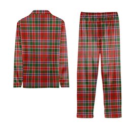 ScotsTee Shop Scottish MacDonald of Lochmaddy Ancient Crest Tartan Pajama Satin Velvet Flannel Pajama Set